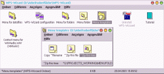 La cartella installazione con tre cartelle di configurazione e la cartella modelli